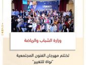 وزارة الشباب والرياضة تختتم مهرجان الفنون المجتمعية “نواة للتغيير”