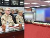 الفريق أول / عبد المجيد صقر القائد العام للقوات المسلحة وزير الدفاع والإنتاج الحربى يشهد تنفيذ المرحلة الرئيسية لمشروع مراكز القيادة الإستراتيجى التعبوى التخصصى لهيئة الإمداد والتموين للقوات المسلحة .