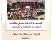 الشباب والرياضة تختتم فعاليات المعسكر التدريبي الكشفي للجوالة من مختلف الجامعات المصرية