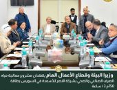 وزيرا البيئة وقطاع الأعمال العام يتفقدان مشروع معالجة مياه الصرف الصناعي والصحي بشركة النصر للأسمدة في السويس بطاقة 750م 3 / ساعة