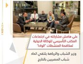 وزير الشباب والرياضة يلتقي اتحاد شباب المصريين بالخارج