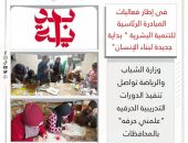وزارة الشباب والرياضة تواصل تنفيذ الدورات التدريبية الحرفيه “علمني حرفه”بالمحافظات