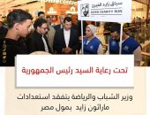 وزير الشباب والرياضة يتفقد استعدادات ماراثون زايد  بمول مصر