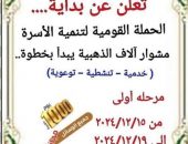 محافظة الجيزة : انطلاق حملة «مشوار الالف الذهبية يبدأ بخطوة» لتقديم خدمات تنظيم الأسرة والصحة الإنجابية بالمجان بالوحدات الصحية الثابتة والمتنقلة