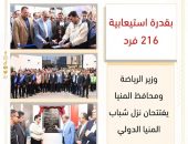 وزير الرياضة ومحافظ المنيا يفتتحان نزل شباب المنيا الدولي
