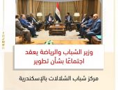 *وزير الشباب والرياضة يعقد اجتماعًا بشأن تطوير مركز شباب الشلالات بالإسكندرية*