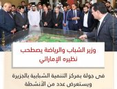 *وزير الشباب والرياضة يصطحب نظيره الإماراتي فى جولة بمركز التنمية الشبابية بالجزيرة ويستعرض عدد من الأنشطة*