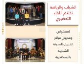 الشباب والرياضة تختتم اللقاء التحضيري لمسئولي  ومدربي مراكز الفنون بالمدينة الشبابية بالإسكندرية