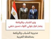 وزير الشباب والرياضة  يصدر قرار بتولي اللواء حسين حنفي مديرية الشباب والرياضة بمحافظة الغربية