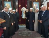 رئيس الإدارة المركزية لمنطقة القاهرة الأزهرية ومدير عام الوعظ فى زيارة  لكنيسةالعذراء لتهنئة الأخوه الأقباط بعيد الميلاد المجيد.