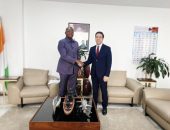 سفير جمهورية مصر العربية في كوت ديفوار يلتقي مع وزير الثروة الحيوانية والسمكية