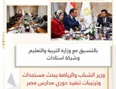 *وزير الشباب والرياضة يبحث مستجدات وترتيبات تنفيذ دوري مدارس مصر*
