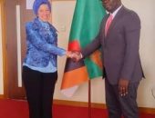 سفيرة مصر فى لوساكا تلتقى وزير التجارة والصناعة الزامبي