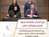 *وزير الشباب والرياضة يشهد توقيع بروتوكول تعاون بين المنظمة المصرية والإماراتية لمكافحة المنشطات بحضور سفيرة الإمارات بالقاهرة*