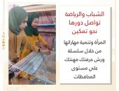” الشباب والرياضة” تواصل دورها نحو تمكين المرأة وتنمية مهاراتها من خلال سلسلة ورش “حرفتك مهنتك” علي مستوى المحافظات
