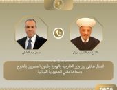 وزير الخارجية والهجرة يتواصل هاتفيًا خلال زيارته لبيروت مع مفتي الجمهورية اللبنانية