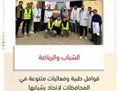 الشباب والرياضة: قوافل طبية وفعاليات متنوعة في المحافظات لاتحاد بشبابها