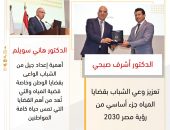 وزير الشباب والرياضة ووزير الموارد المائية والري يلتقيان الشباب في حوار مفتوح حول قضايا التنمية المستدامة وإدارة الموارد المائية