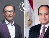 السيد الرئيس عبد الفتاح السيسي،يتلقي إتصالاً هاتفياً من رئيس الوزراء الماليزي أنور إبراهيم.