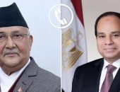 السيد الرئيس عبد الفتاح السيسي،يتلقي اتصالاً هاتفياً من السيد كي بي شارما أولي، رئيس وزراء نيبال.