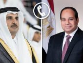 السيد الرئيس عبد الفتاح السيسي يجرى  اتصالًا هاتفيًا بسمو الأمير تميم بن حمد آل ثاني، أمير دولة قطر.