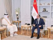 السيد الرئيس عبد الفتاح السيسي يستقبل الشيخ محمد بن عبد الرحمن بن جاسم آل ثاني، رئيس مجلس الوزراء وزير الخارجية بدولة قطر، وذلك بحضور اللواء حسن رشاد، رئيس المخابرات العامة، والسيد خلفان بن علي بن خلفان الكعبي، رئيس جهاز أمن الدولة القطري.