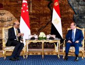 السيد الرئيس عبد الفتاح السيسي، والسيدة انتصار السيسي، قرينة السيد رئيس الجمهورية، يستقبلان بقصر الاتحادية، السيد/ ثارمان شانموجار أتنام رئيس جمهورية سنغافورة والسيدة جين يوميكو إتوجي قرينة سيادته، وذلك في إطار الزيارة الرسمية التي يقوم بها السيد الرئيس السنغافوري إلى جمهورية مصر العربية.