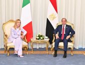 السيد الرئيس عبد الفتاح السيسي، يستقبل رئيسة وزراء الجمهورية الإيطالية جورجيا ميلوني على هامش قمة شرم الشيخ للسلام،بحضور الدكتور بدر عبد العاطي وزير الخارجية والهجرة والمصريين في الخارج والسيد اللواء حسن رشاد رئيس جهاز المخابرات العامة.