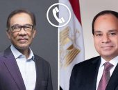 السيد الرئيس عبد الفتاح السيسي،يتلقى اتصالًا هاتفيًا من السيد أنور إبراهيم، رئيس وزراء ماليزيا.