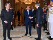 السيد الرئيس عبد الفتاح السيسي يستقبل كلاً من السيد/ لوك فريدن رئيس وزراء دوقية لوكسمبورج، والسيد/ ديك سخوف رئيس وزراء مملكة هولندا،