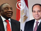 السيد الرئيس عبد الفتاح السيسي، يجرى اتصالًا هاتفيًا بالرئيس سيريل رامافوزا، رئيس جمهورية جنوب أفريقيا.