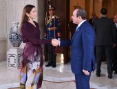 السيد الرئيس عبد الفتاح السيسي،يستقبل جلالة الملكة ماري، ملكة مملكة الدنمارك