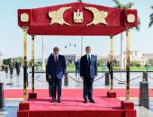 السيد الرئيس عبد الفتاح السيسي،يشهد  الاحتفال بالذكرى الرابعة والسبعين لعيد الشرطة، حيث كان في استقبال سيادته لدى وصوله إلى مقر الاحتفال بأكاديمية الشرطة، اللواء محمود توفيق وزير الداخلية.