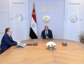 السيد الرئيس عبد الفتاح السيسي،يجتمع  مع السيد حسن عبد الله، محافظ البنك المركزي المصري.