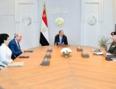 السيد الرئيس عبد الفتاح السيسي،يجتمع، مع الدكتور مصطفى مدبولي رئيس مجلس الوزراء، والدكتور سامح الحفني وزير الطيران المدني.