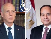السيد الرئيس عبد الفتاح السيسي، يتلقى اتصالًا هاتفيًا من الرئيس قيس سعيد، رئيس الجمهورية التونسية.