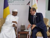 السيد الرئيس عبد الفتاح السيسي،يلتقى بالرئيس محمد إدريس ديبي، رئيس جمهورية تشاد، وذلك على هامش مشاركة سيادته في فعاليات قمة “أفريقيا – فرنسا” المنعقدة في العاصمة الكينية نيروبي.