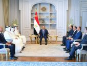 السيد الرئيس عبد الفتاح السيسي يستقبل الشيخ محمد بن عبد الرحمن بن جاسم آل ثاني، رئيس مجلس الوزراء وزير الخارجية بدولة قطر