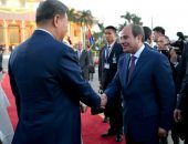 السيد الرئيس عبد الفتاح السيسي،يودّع  والسيدة انتصار السيسي قرينة السيد رئيس الجمهورية، الرئيس شي جينبينج رئيس جمهورية الصين الشعبية، والسيدة قرينته، في مطار القاهرة الدولي