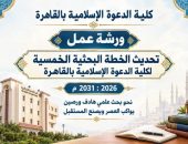 كلية الدعوة الإسلامية بالقاهرة تحدث خطتها البحثية ٢٠٢٦ – ٢٠٣١ م